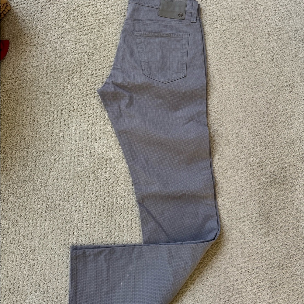 AG Adriano Goldschmied Gray Textured Pants
